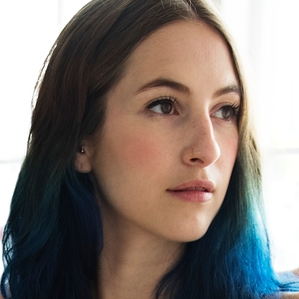 Young woman with brunette hair