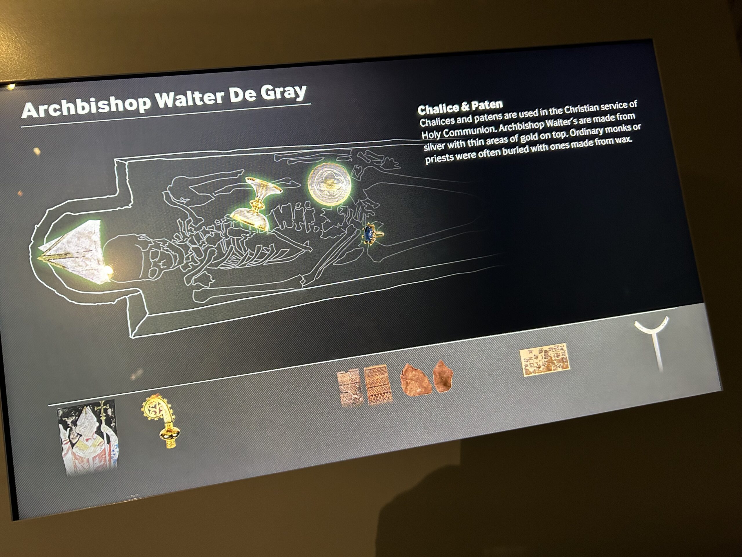 Undercroft Museum gem - Interactive display on the grave of Archbishop Walter De Gray